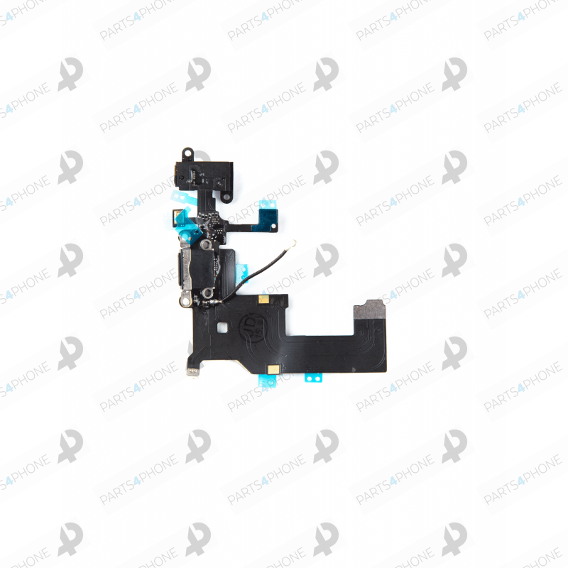 5 (A1438)-iPhone 5 (A1438), Flexkabel mit Jack-Anschluss für Ohrhörer, Ladebuchse, GSM-Antenne und Mikrofon-