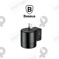 Autres accessoires-Adaptateur rotatif Baseus (UK,CHN,Europe,USA) avec 2 ports USB-