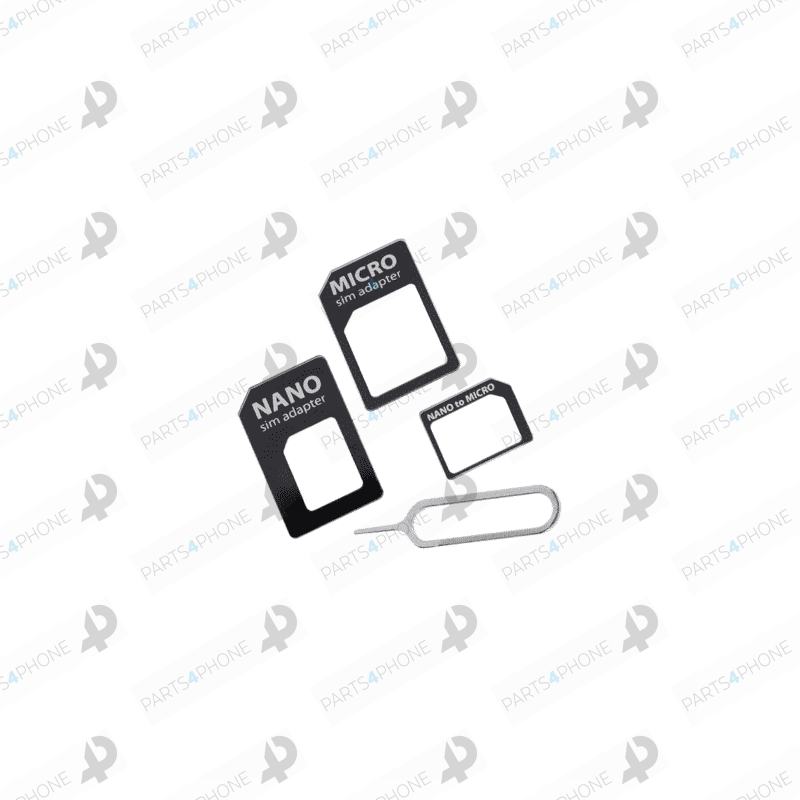 Autres accessoires-SIM-Adapter (3-teiliges Set : SIM, Micro SIM, Nano SIM + 1 SIM-Karten-Auswurfstift)-