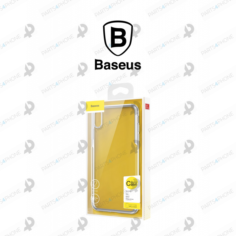 Coques et étuis-iPhone XR (A2105), Cover Baseus transparent mit Umrandung-