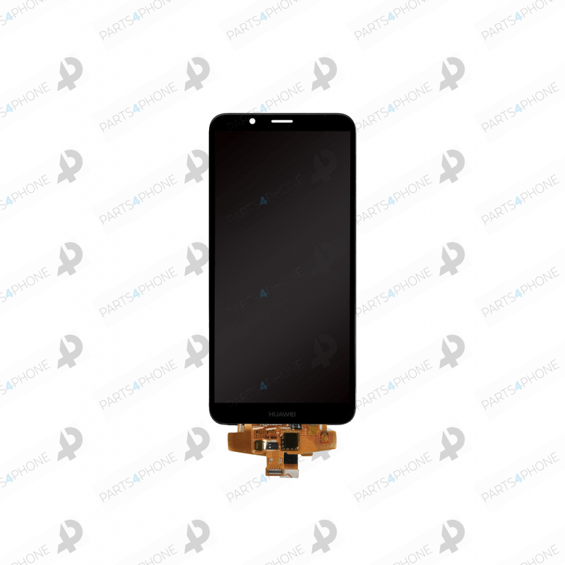 Y7 (2018) (H1711), (TRT-LX1)-Huawei Y7 (2018) (H1711), (TRT-LX1), Display original nero (LCD + vetrino touchscreen assemblato)-